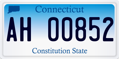 CT license plate AH00852