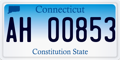 CT license plate AH00853