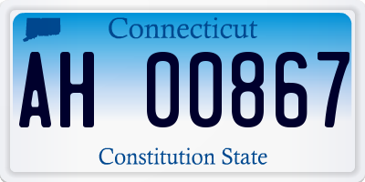 CT license plate AH00867