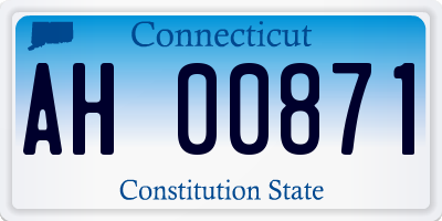 CT license plate AH00871