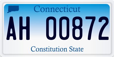 CT license plate AH00872