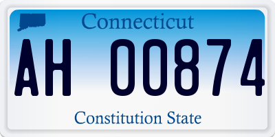 CT license plate AH00874