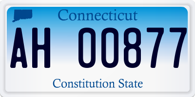 CT license plate AH00877