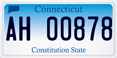 CT license plate AH00878