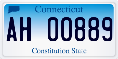 CT license plate AH00889