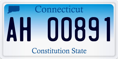 CT license plate AH00891