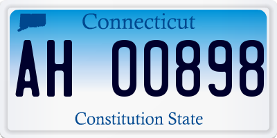 CT license plate AH00898