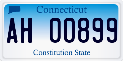 CT license plate AH00899