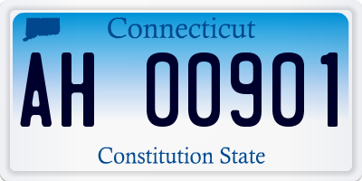 CT license plate AH00901