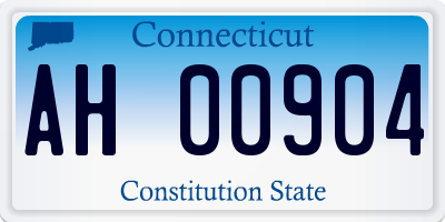 CT license plate AH00904
