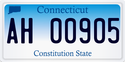 CT license plate AH00905