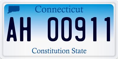 CT license plate AH00911