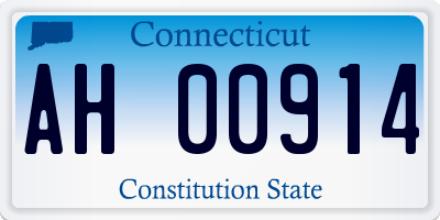 CT license plate AH00914