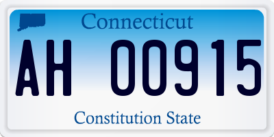 CT license plate AH00915