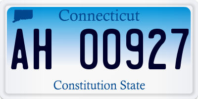 CT license plate AH00927