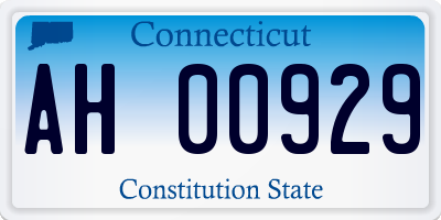 CT license plate AH00929