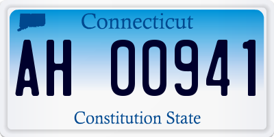 CT license plate AH00941