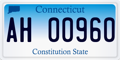 CT license plate AH00960
