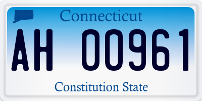 CT license plate AH00961