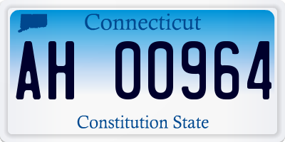 CT license plate AH00964