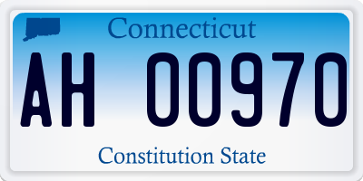 CT license plate AH00970