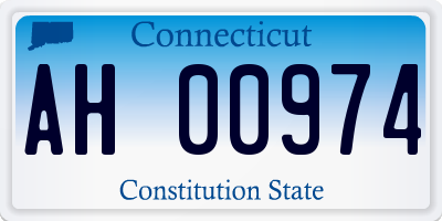 CT license plate AH00974