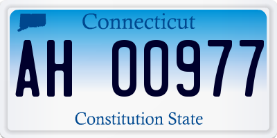 CT license plate AH00977