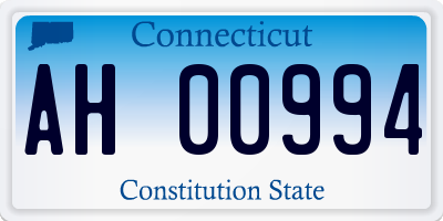 CT license plate AH00994