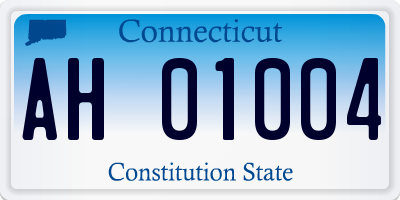 CT license plate AH01004