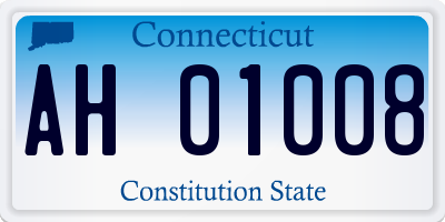 CT license plate AH01008