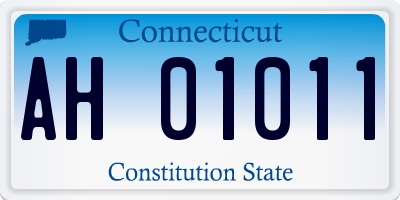 CT license plate AH01011