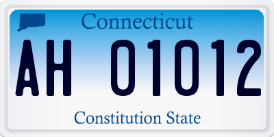 CT license plate AH01012