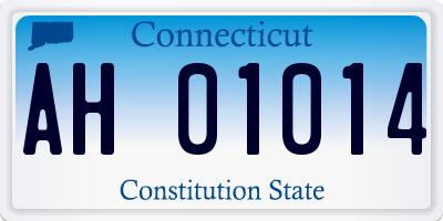 CT license plate AH01014