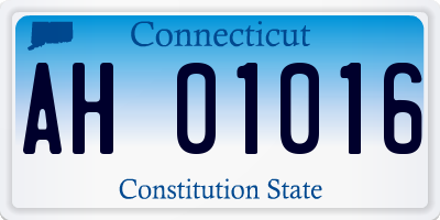 CT license plate AH01016