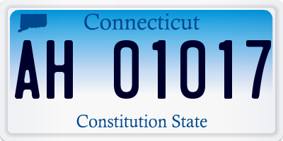 CT license plate AH01017