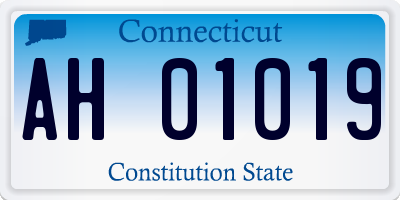 CT license plate AH01019