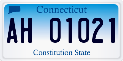 CT license plate AH01021