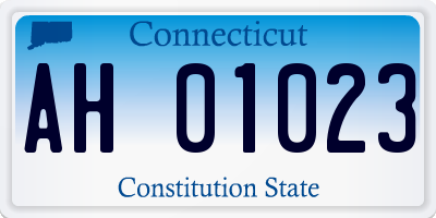 CT license plate AH01023