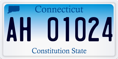 CT license plate AH01024