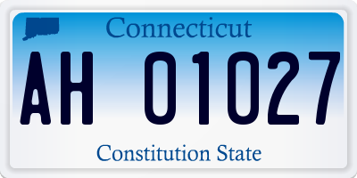 CT license plate AH01027