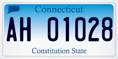 CT license plate AH01028