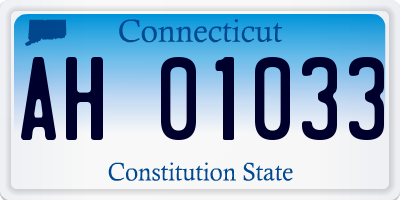 CT license plate AH01033