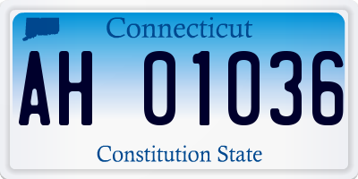 CT license plate AH01036
