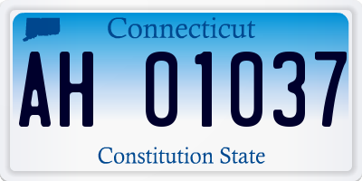 CT license plate AH01037