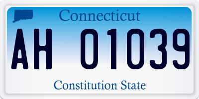 CT license plate AH01039