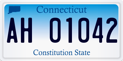 CT license plate AH01042