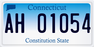 CT license plate AH01054
