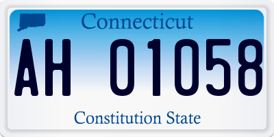 CT license plate AH01058