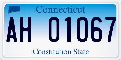 CT license plate AH01067