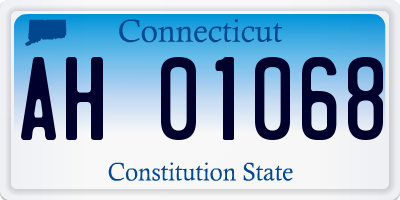 CT license plate AH01068